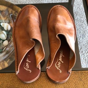 Free People Reese Leather Flat Mules